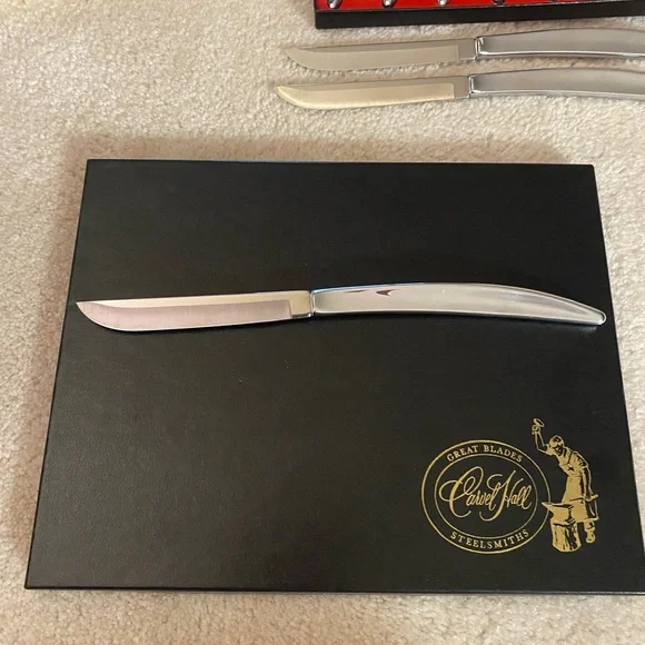 Vintage (but never used) Set of Six Stainless Steel Steak Knives - Picture 4 of 8